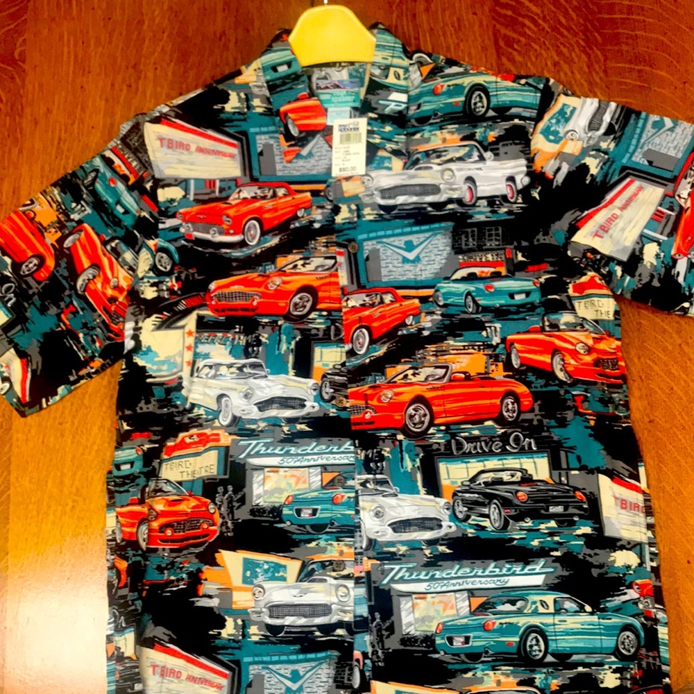Reyn Spooner 50th Anniversary T-Bird Shirt NWT Med